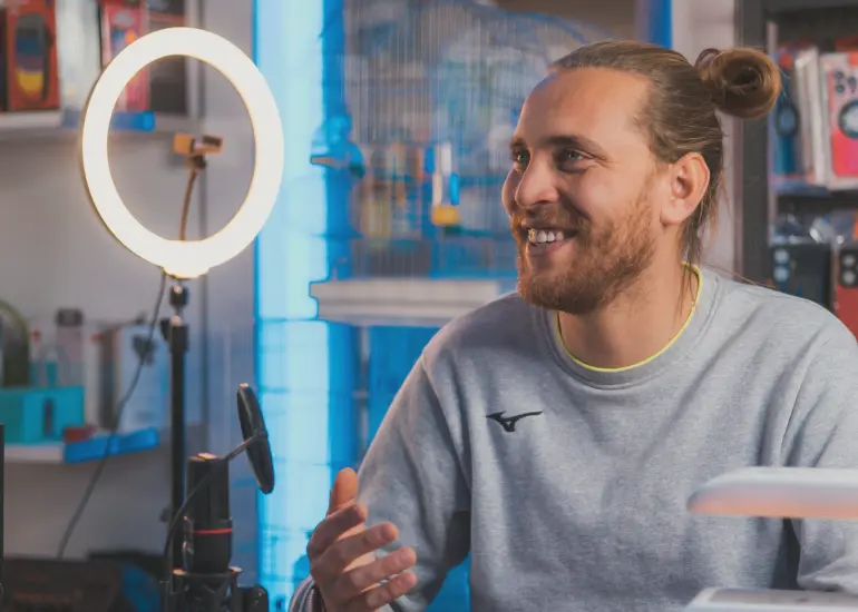 Studio interview lighting