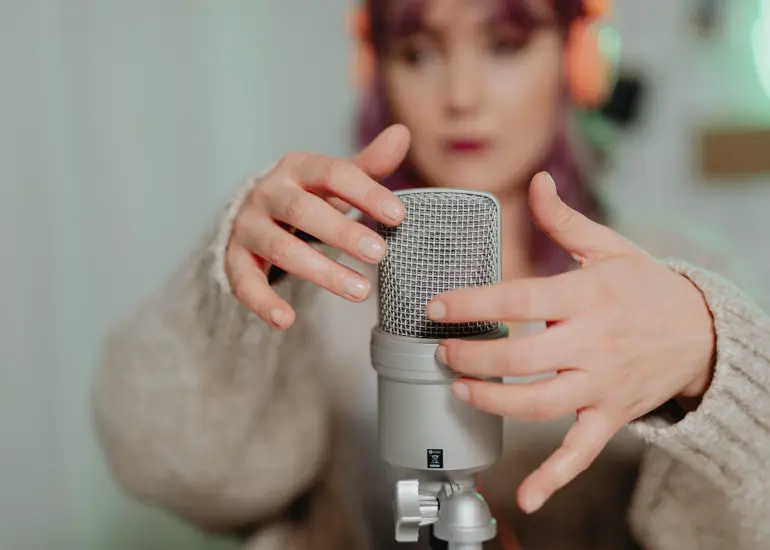 Sound check before recording